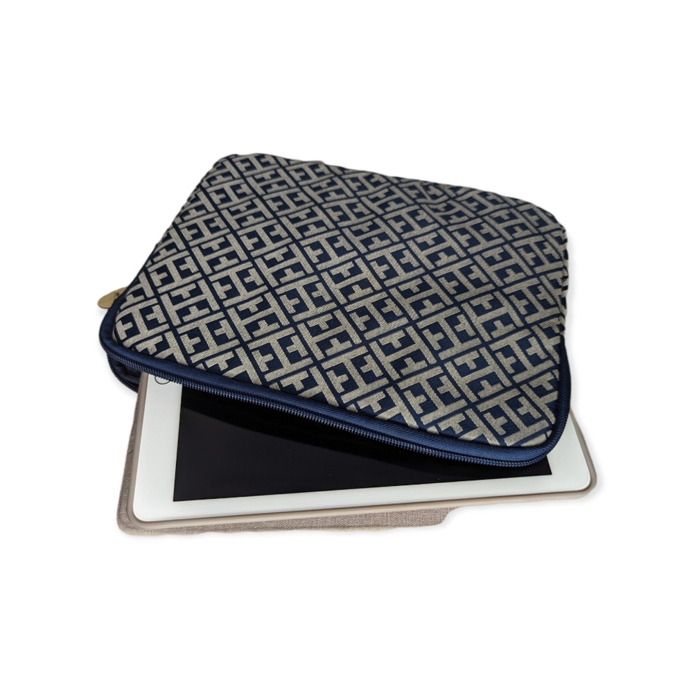 Tommy Hilfiger Blue & Gray Padded Tablet Holder